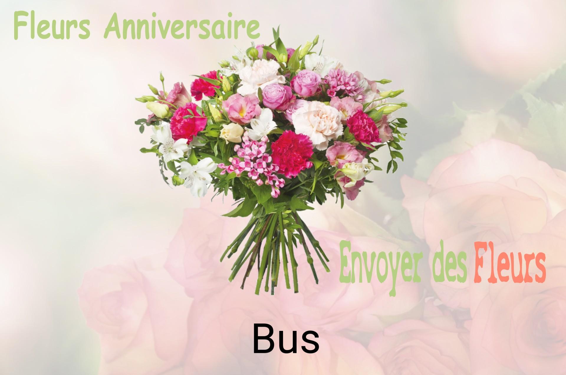 Bouquet de fleurs d’anniversaire livré à Bus
