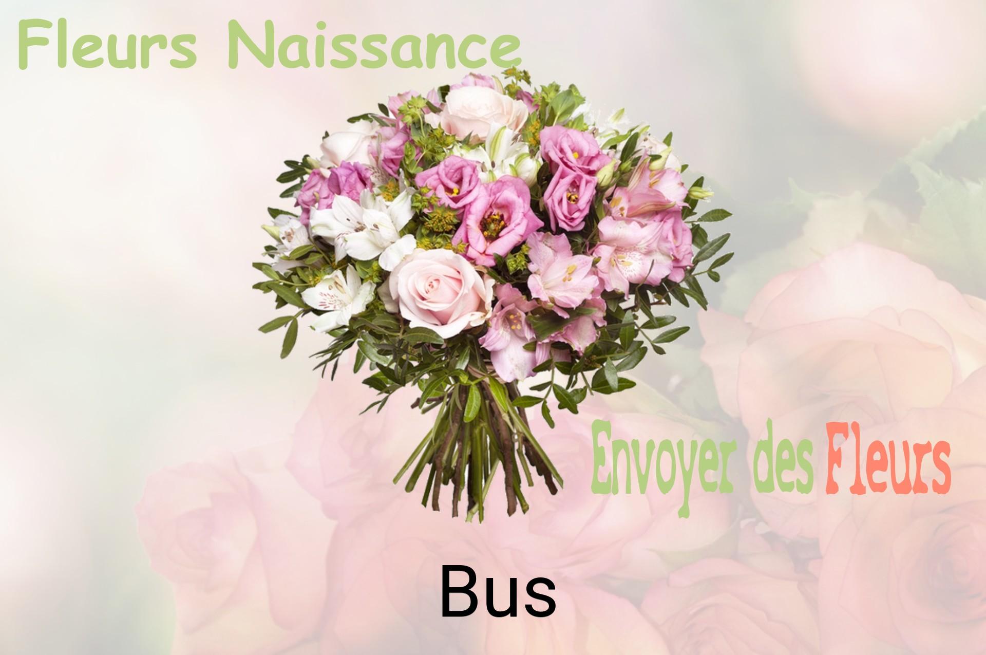 Bouquet de fleurs de naissance livré à Bus